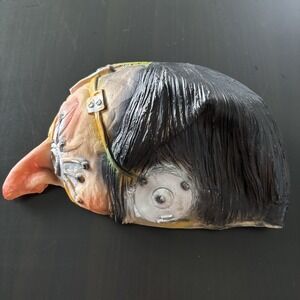 Vintage Halloween Mask Ben Cooper Cyborg Creepy Bird Man Adult Costume Mask